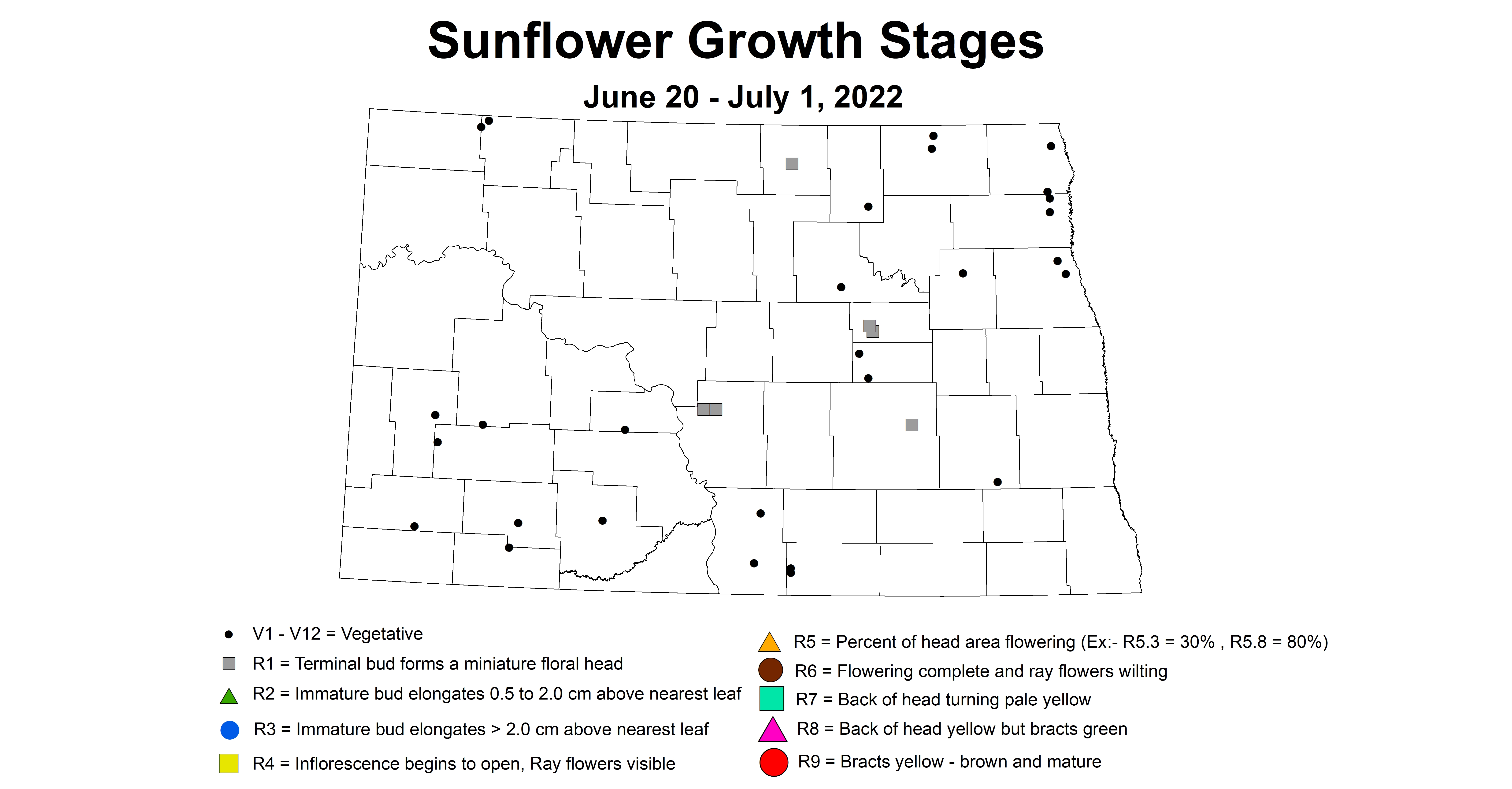 Sunflower IPM Crop Survey Maps NDSU Agriculture and Extension